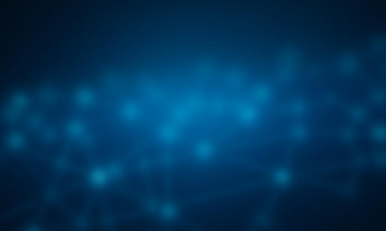 Abstract network connections representing software integration, a blue and orange gradient background